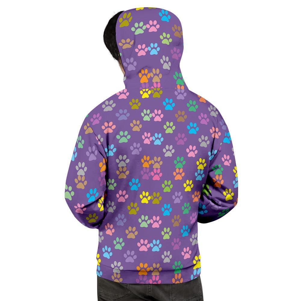 Colorful Paw Men's Hoodie-grizzshop