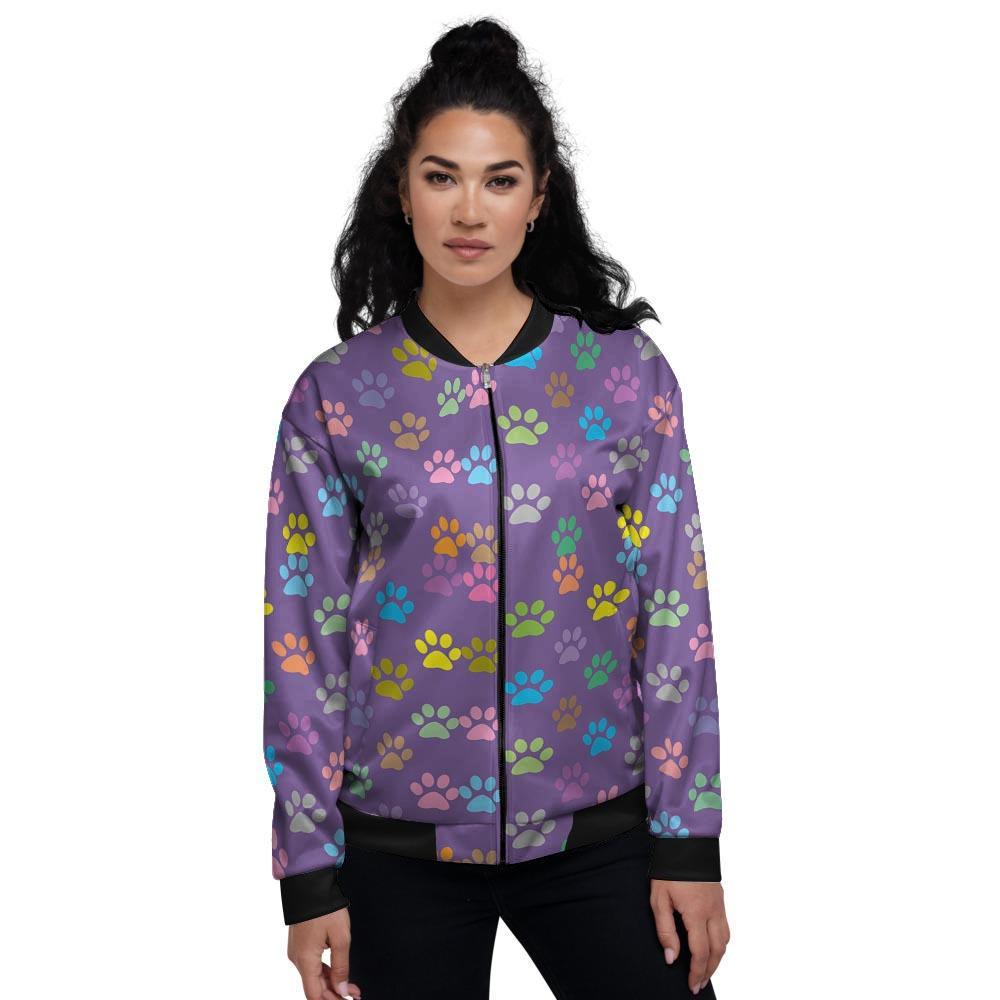 Colorful Paw Women's Bomber Jacket-grizzshop