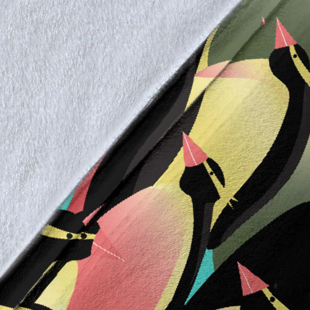 Colorful Penguin Pattern Print Blanket-grizzshop