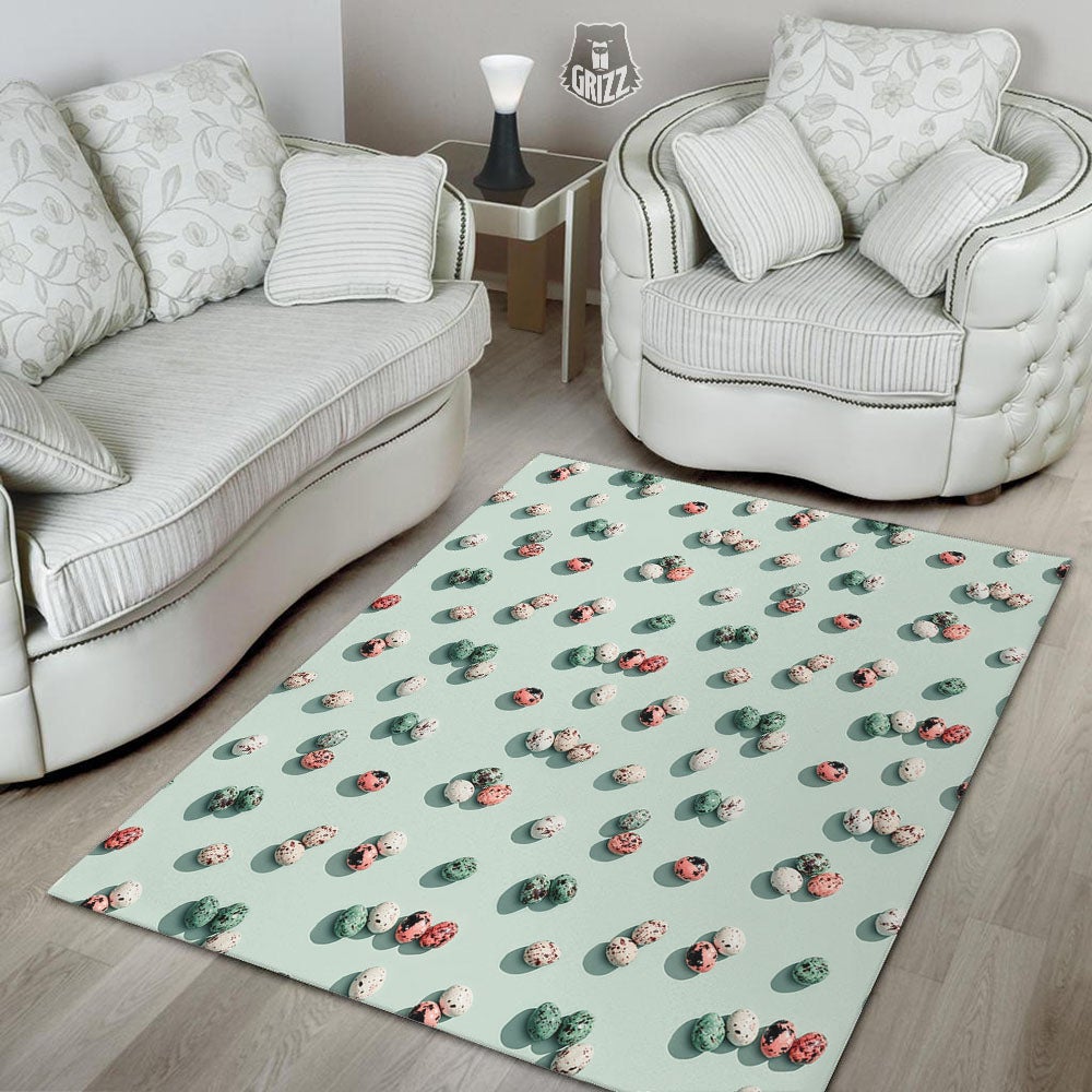 Colorful Pile Of Easter Eggs Print Pattern Floor Mat-grizzshop