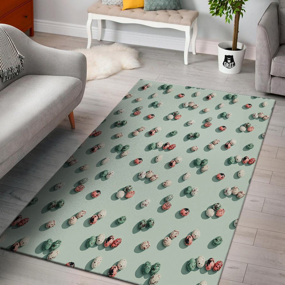 Colorful Pile Of Easter Eggs Print Pattern Floor Mat-grizzshop