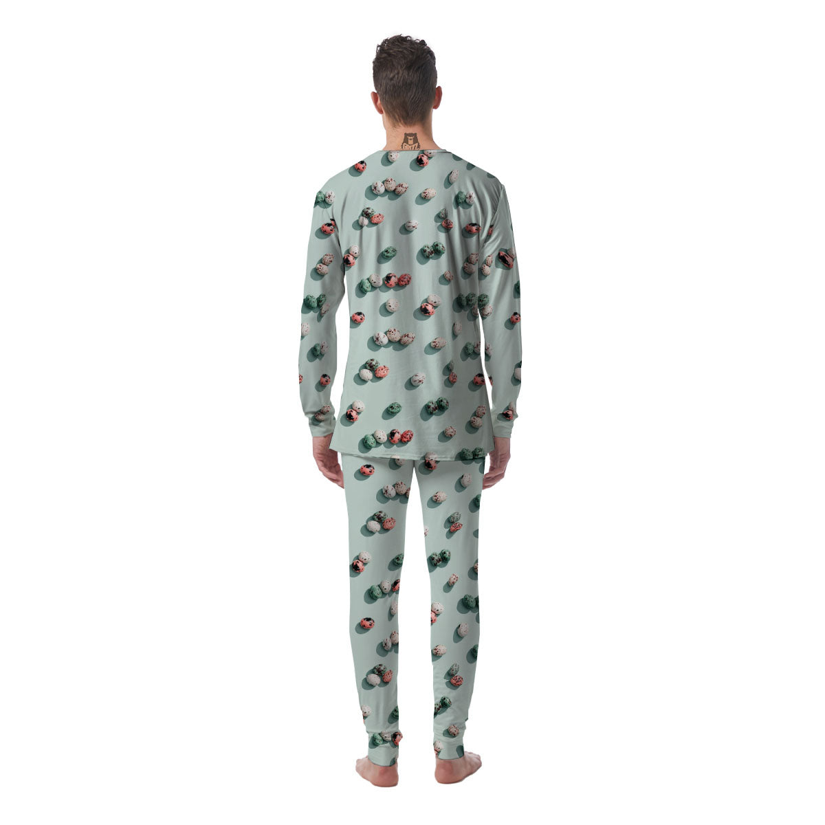 Colorful Pile Of Easter Eggs Print Pattern Men's Pajamas-grizzshop