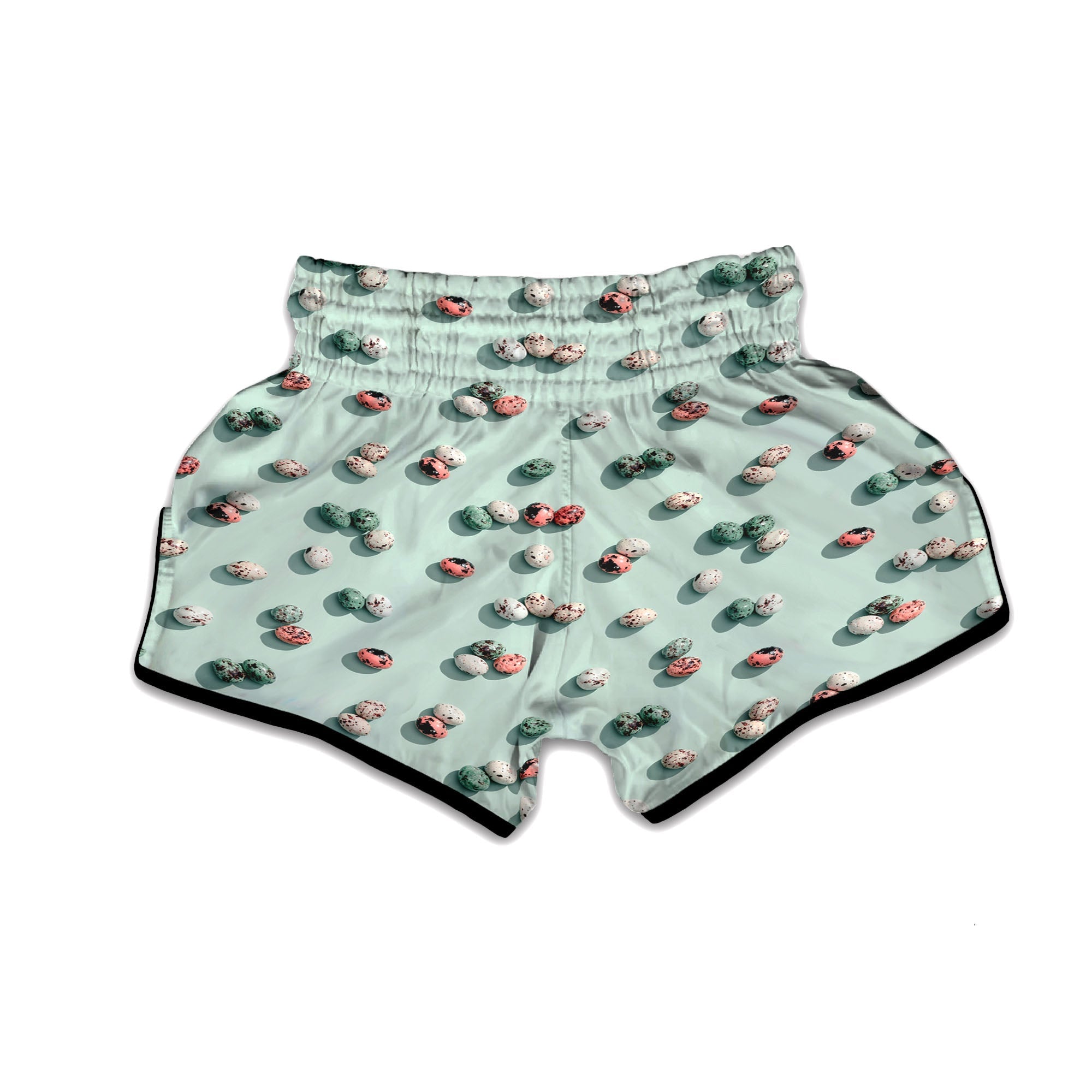 Colorful Pile Of Easter Eggs Print Pattern Muay Thai Boxing Shorts-grizzshop