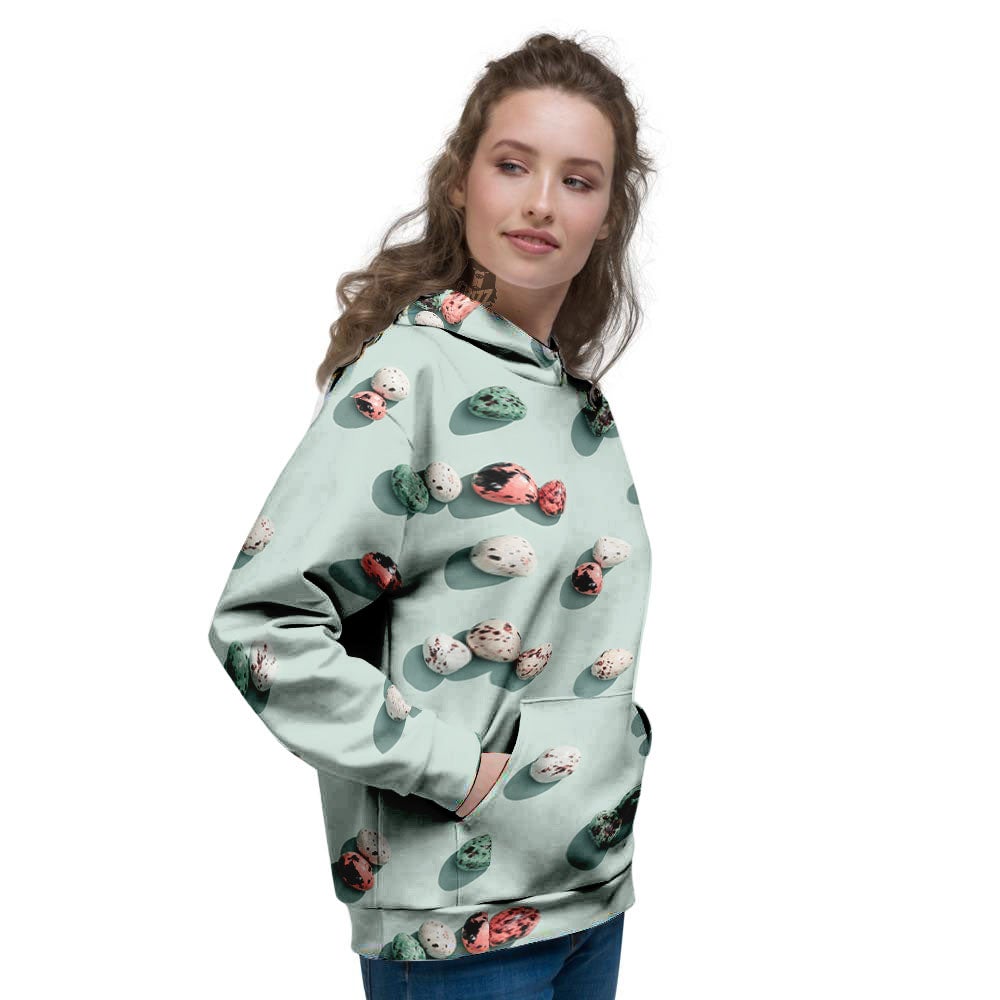 Colorful Pile Of Easter Eggs Print Pattern Women's Hoodie-grizzshop