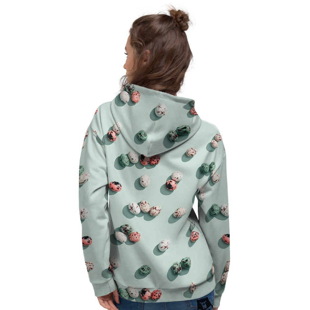Colorful Pile Of Easter Eggs Print Pattern Women's Hoodie-grizzshop