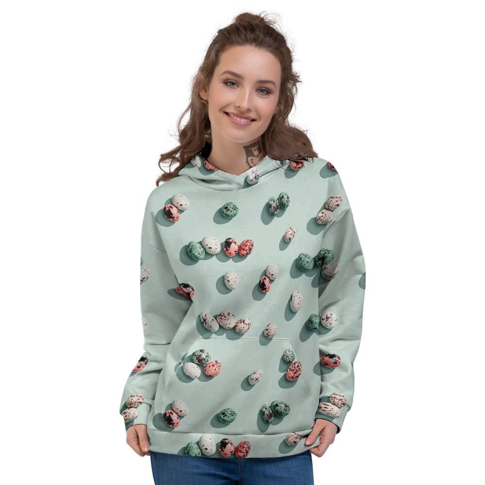 Colorful Pile Of Easter Eggs Print Pattern Women's Hoodie-grizzshop