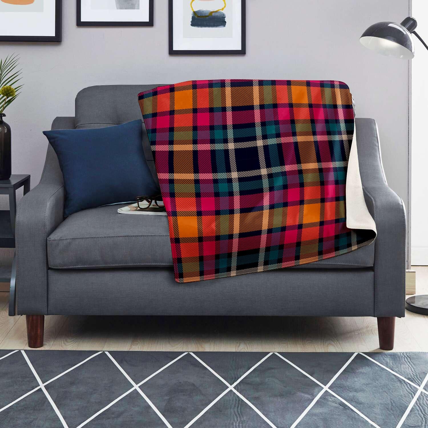 Colorful Plaid Tartan Blanket-grizzshop