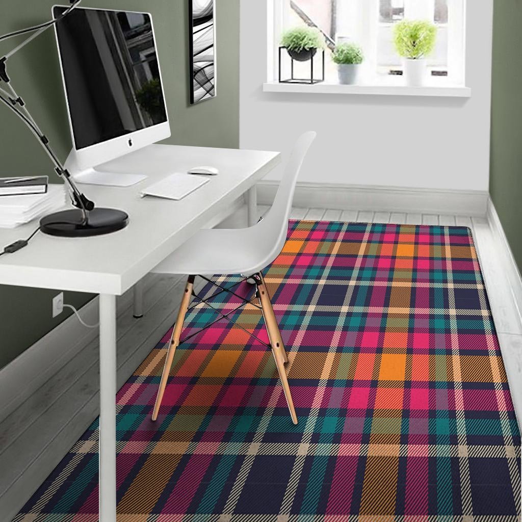 Colorful Plaid Tartan Floor Mat-grizzshop