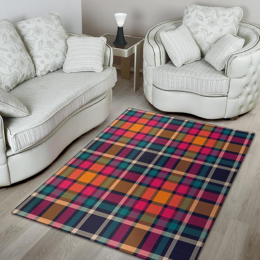 Colorful Plaid Tartan Floor Mat-grizzshop