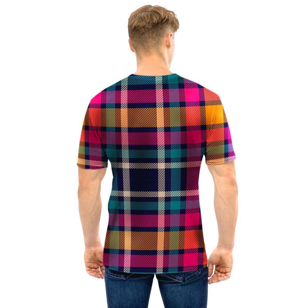 Colorful Plaid Tartan Men T Shirt-grizzshop