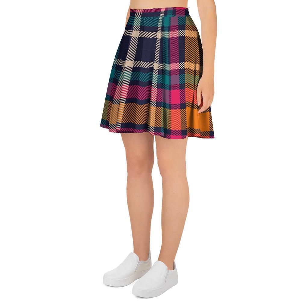 Colorful Plaid Tartan Women's Skirt-grizzshop