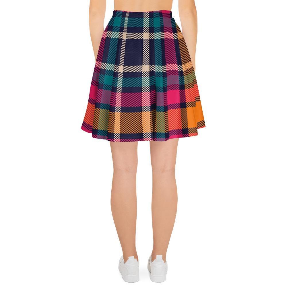 Colorful Plaid Tartan Women's Skirt-grizzshop