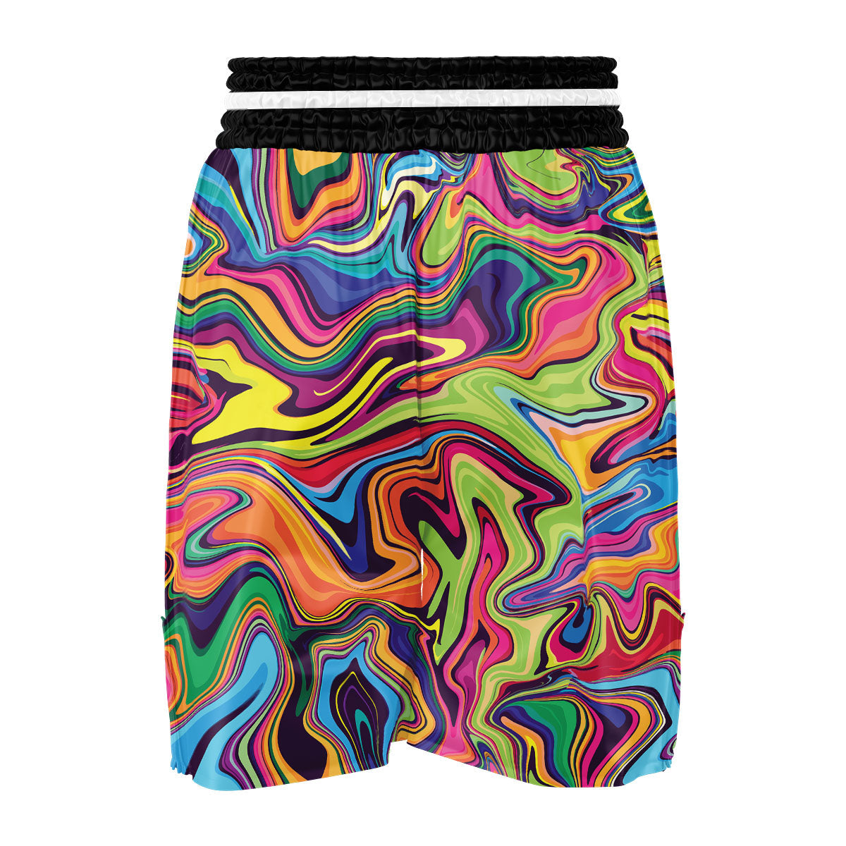 Colorful Psychedelic Print Boxing Shorts-grizzshop