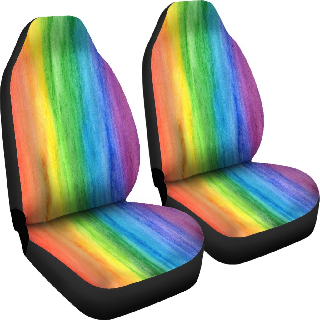 Colorful Rainbow Pattern Print Universal Fit Car Seat Cover-grizzshop