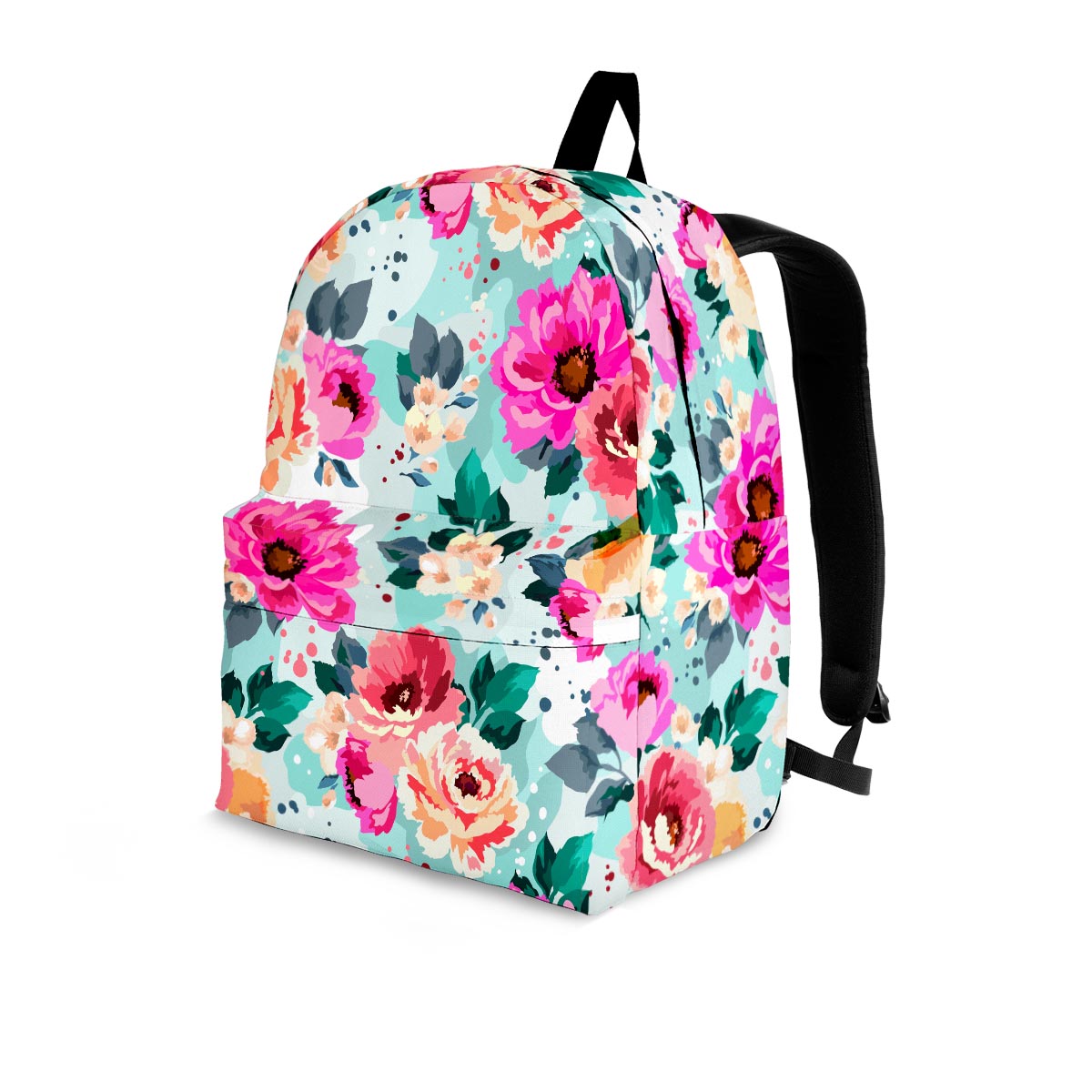 Colorful Rose Floral Backpack-grizzshop