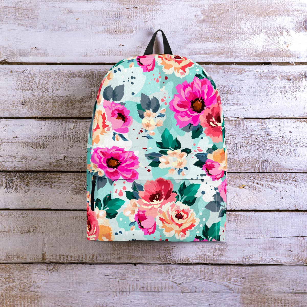 Colorful Rose Floral Backpack-grizzshop