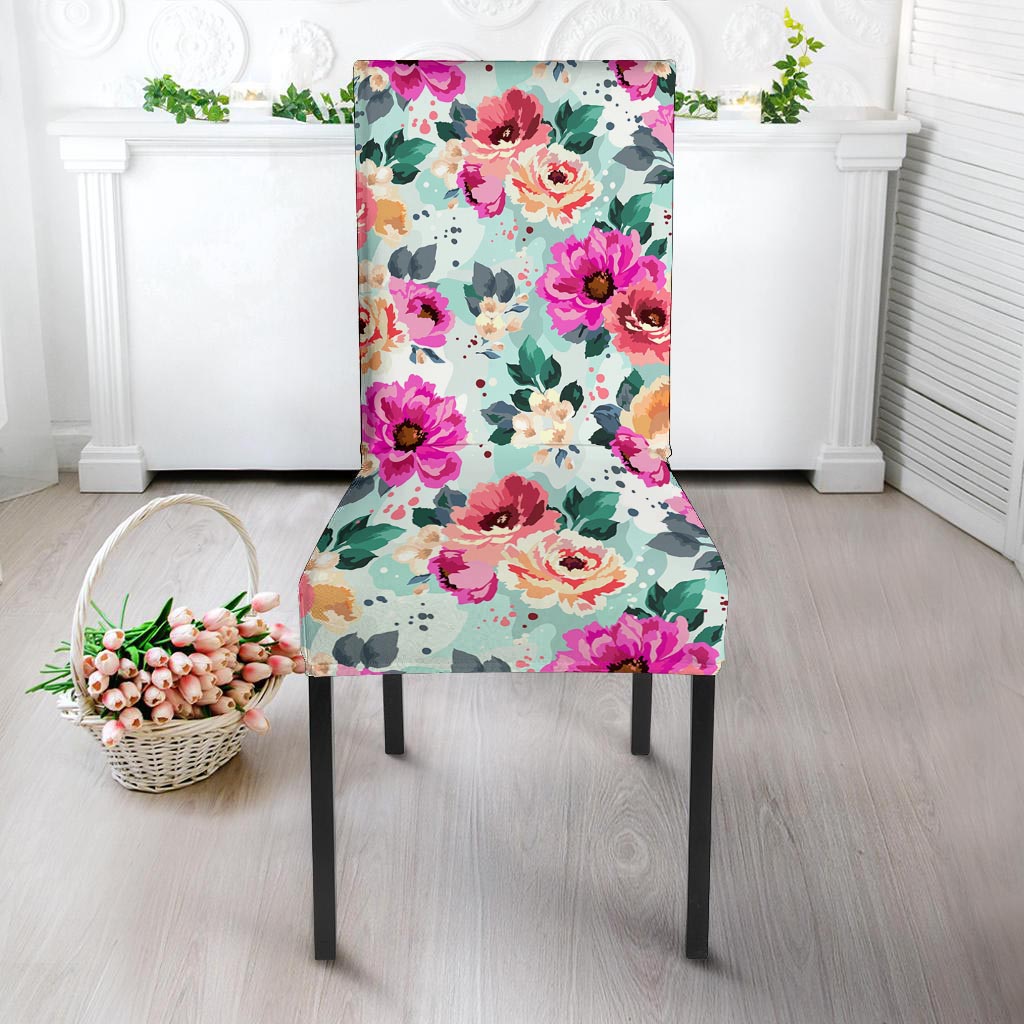 Colorful Rose Floral Chair Cover-grizzshop