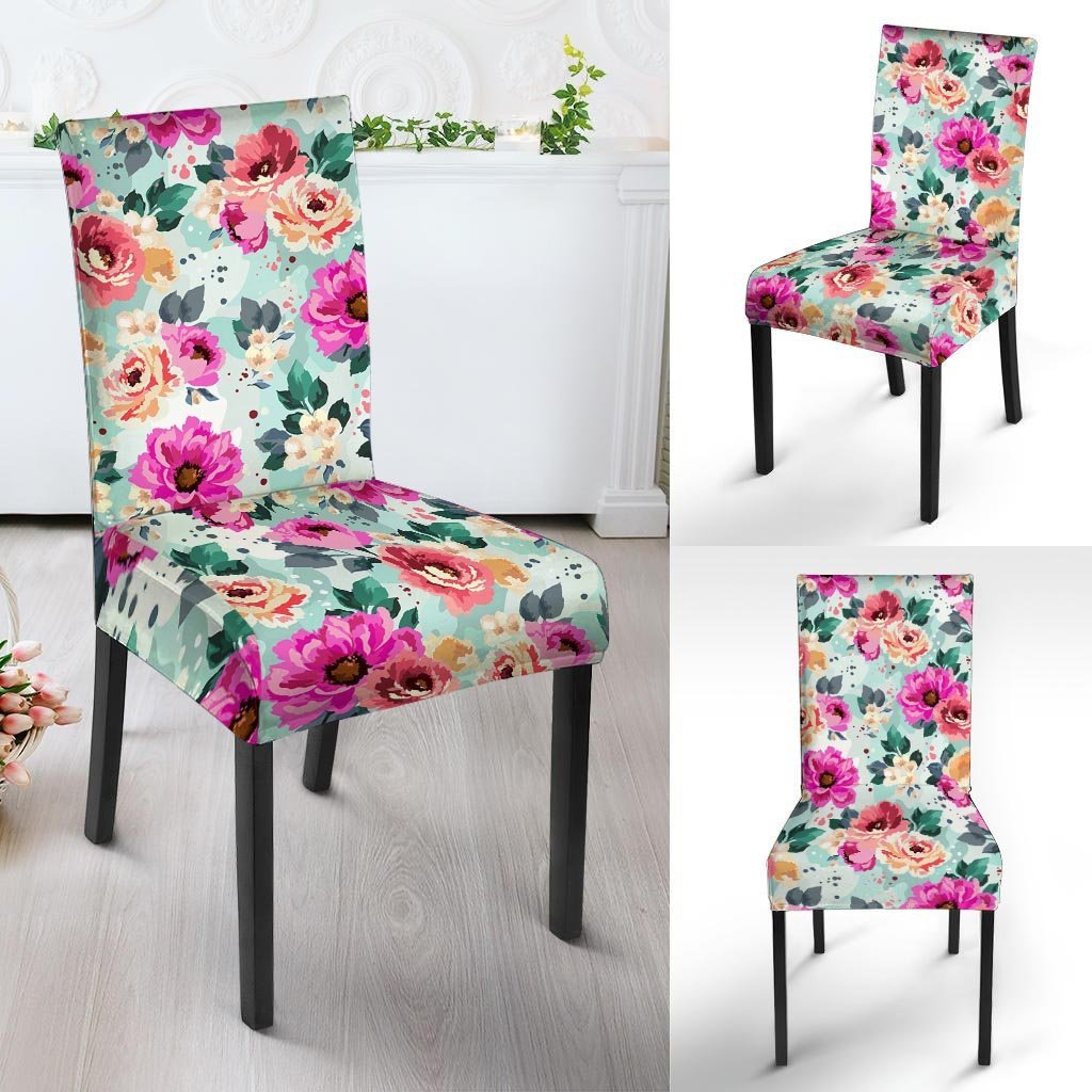 Colorful Rose Floral Chair Cover-grizzshop