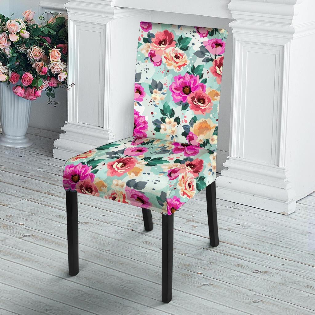 Colorful Rose Floral Chair Cover-grizzshop
