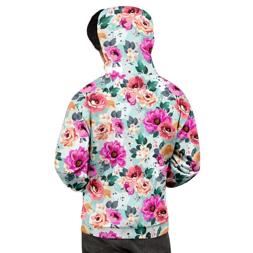 Colorful Rose Floral Men's Hoodie-grizzshop