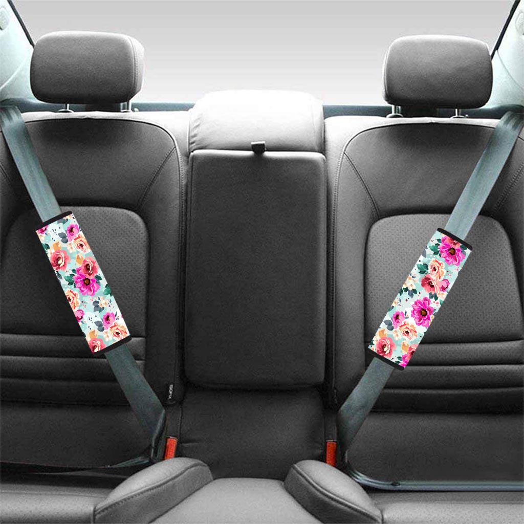 Colorful Rose Floral Seat Belt Cover-grizzshop