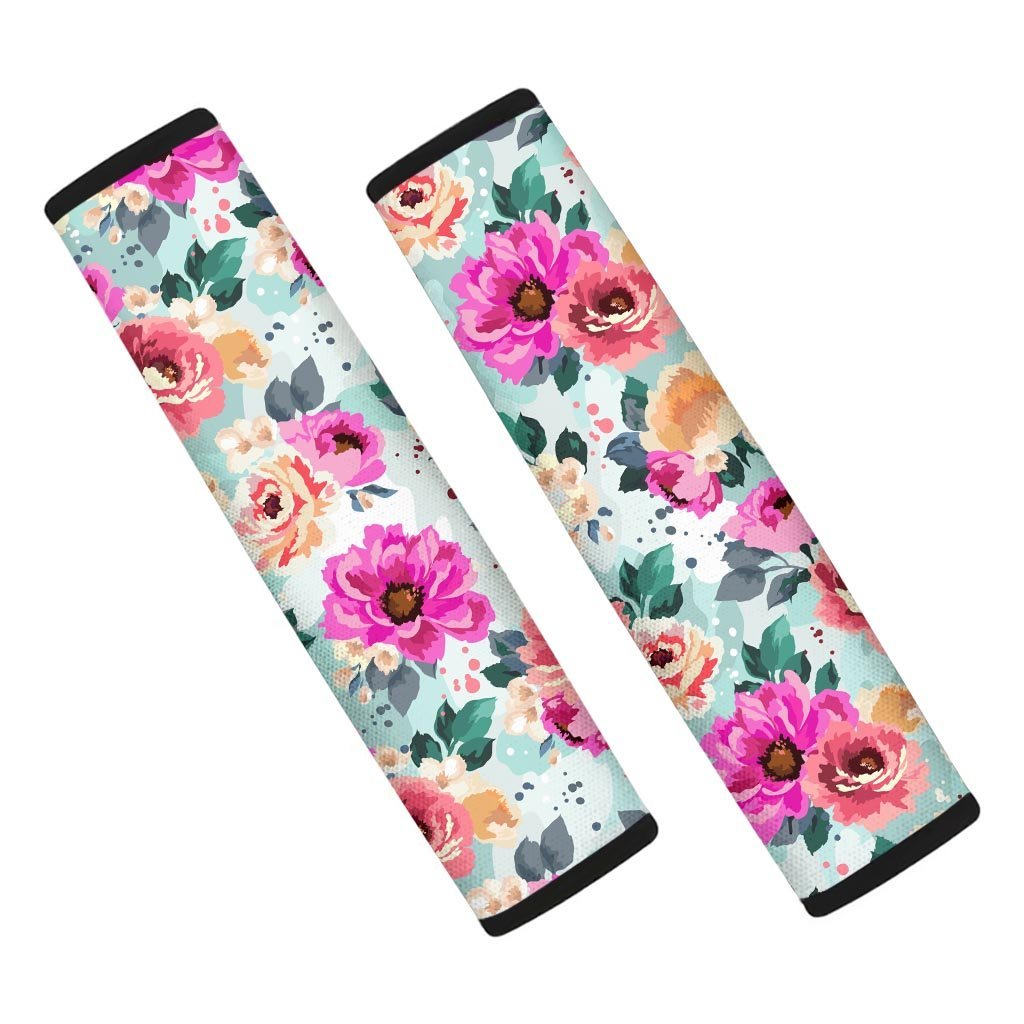 Colorful Rose Floral Seat Belt Cover-grizzshop