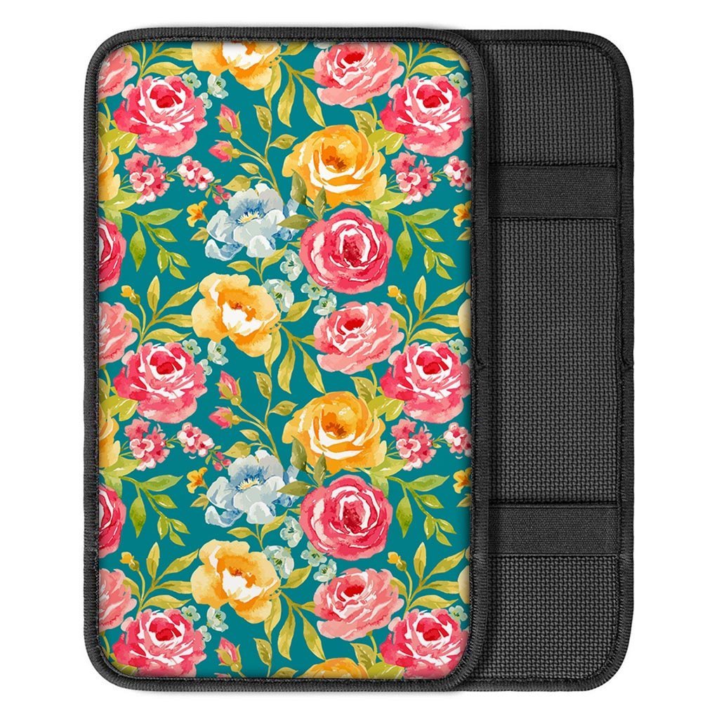 Colorful Rose Flower Car Console Cover-grizzshop