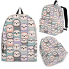 Colorful Sloth Pattern Print Premium Backpack-grizzshop