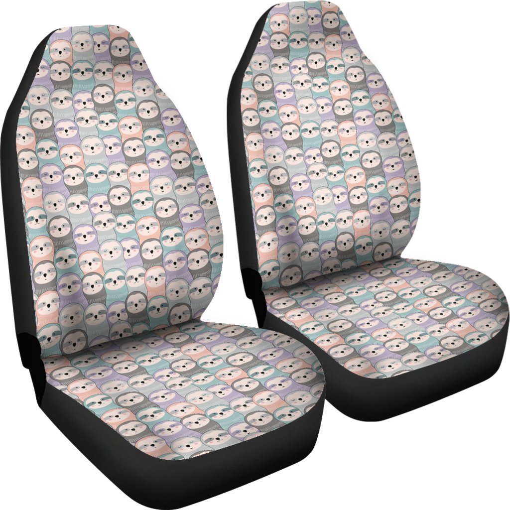 Colorful Sloth Pattern Print Universal Fit Car Seat Cover-grizzshop