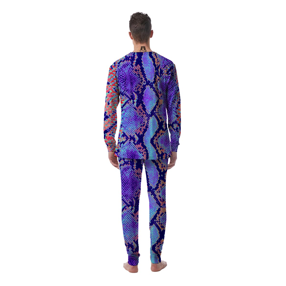 Colorful Snakeskin Print Men's Pajamas-grizzshop