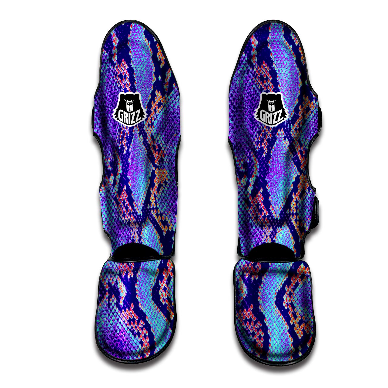 Colorful Snakeskin Print Muay Thai Shin Guard-grizzshop