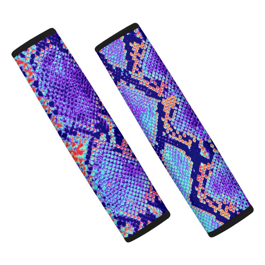 Colorful Snakeskin Print Seat Belt Cover-grizzshop
