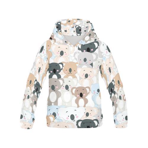 Colorful Koala Pattern Print Men Pullover Hoodie-grizzshop