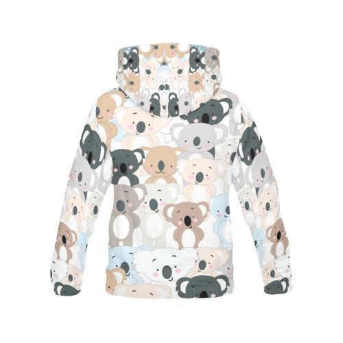 Colorful Koala Pattern Print Men Pullover Hoodie-grizzshop