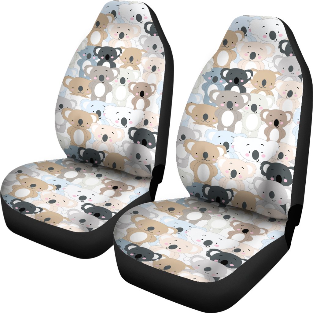 Colorful Koala Pattern Print Universal Fit Car Seat Cover-grizzshop