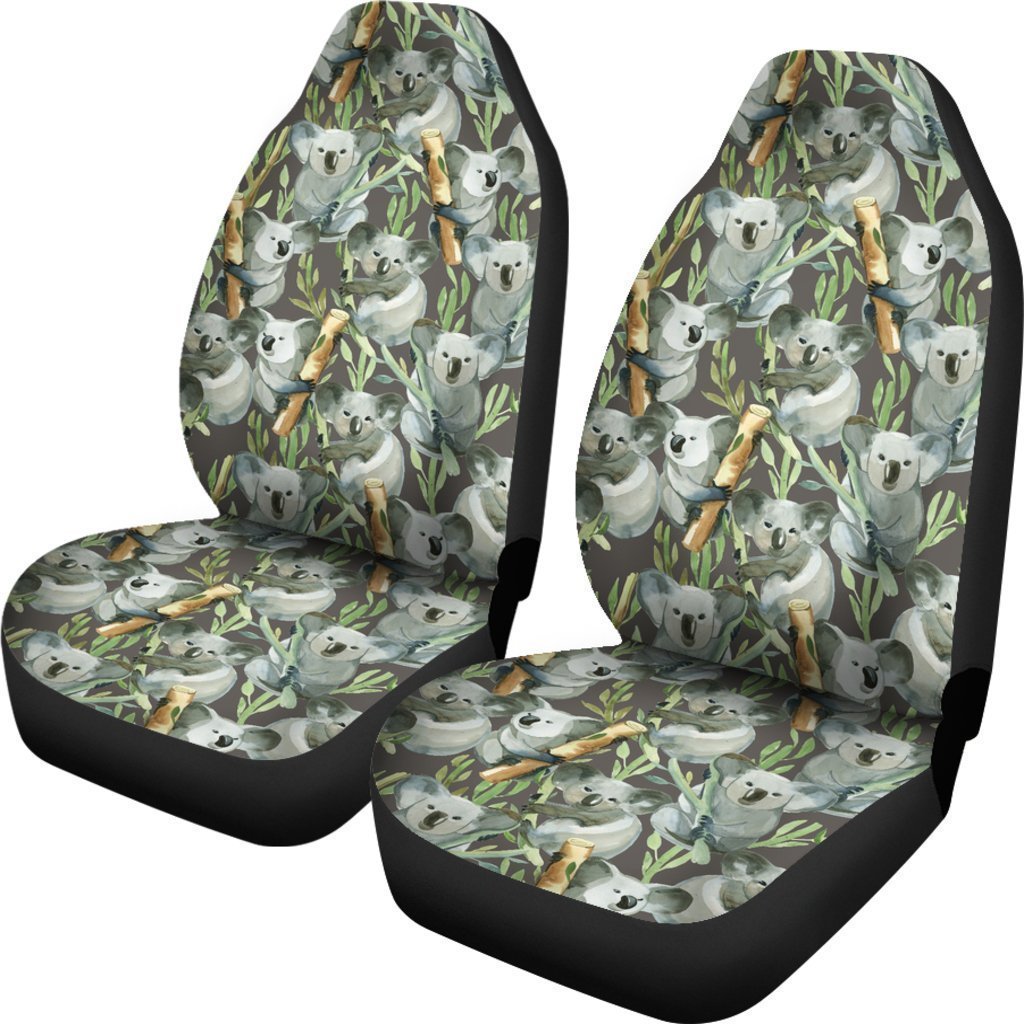 Colorful Koala Pattern Print Universal Fit Car Seat Cover-grizzshop