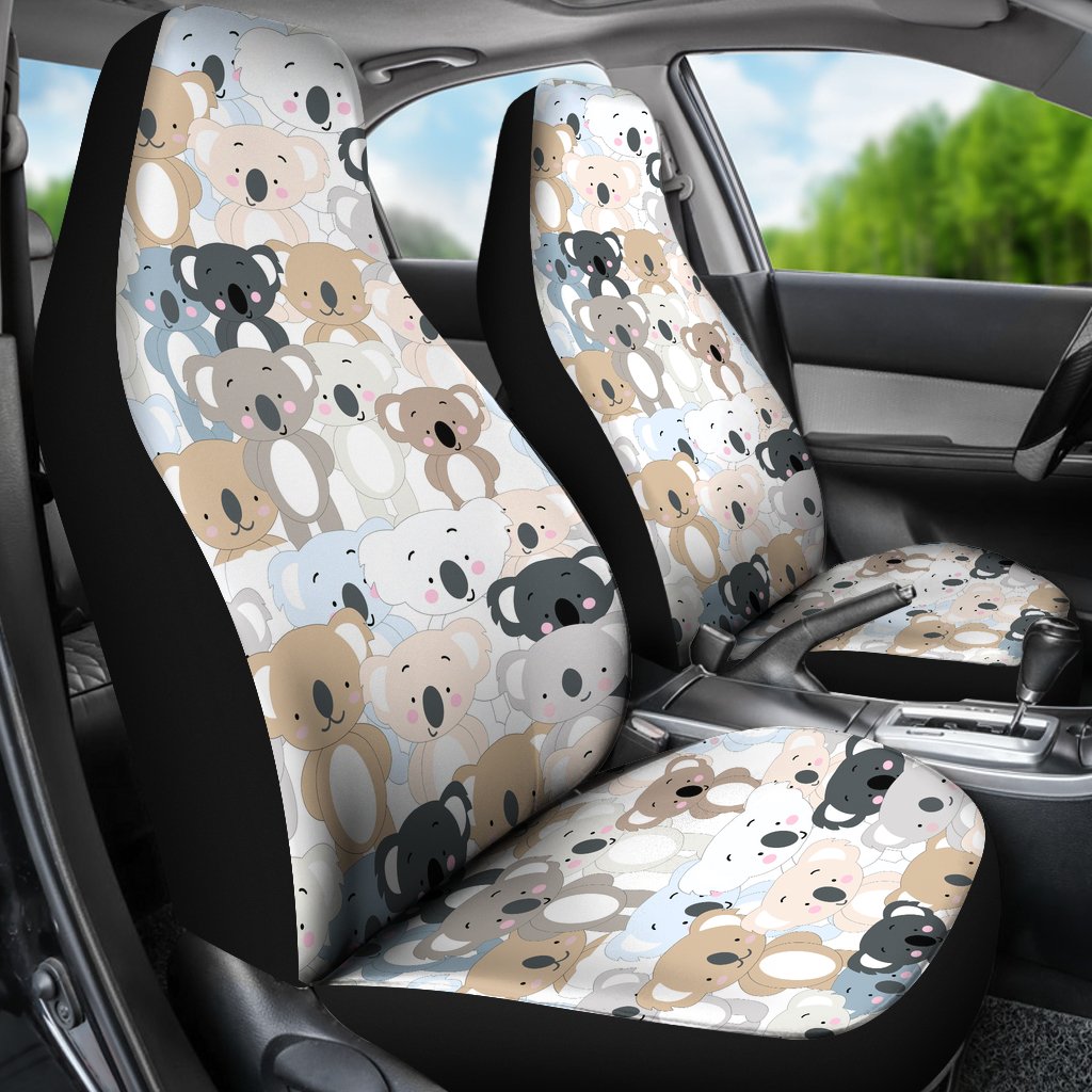 Colorful Koala Pattern Print Universal Fit Car Seat Cover-grizzshop