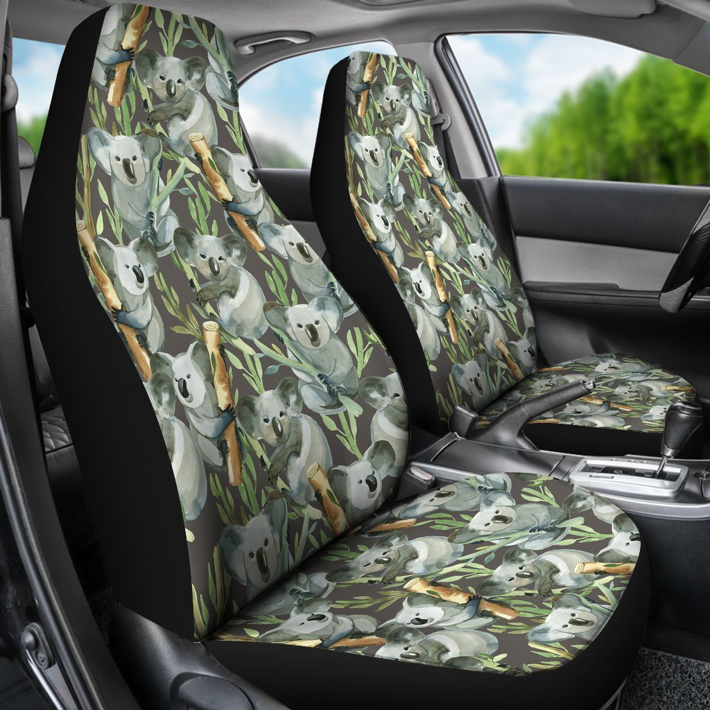 Colorful Koala Pattern Print Universal Fit Car Seat Cover-grizzshop