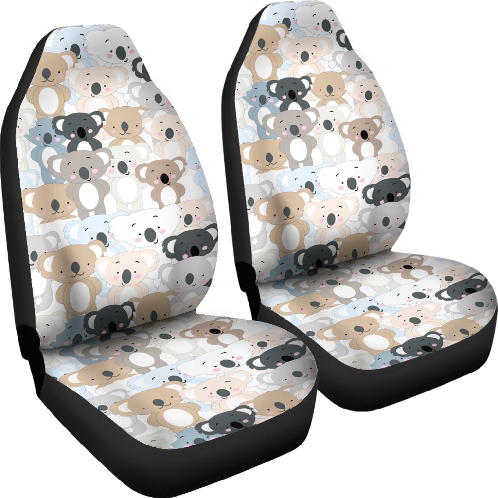 Colorful Koala Pattern Print Universal Fit Car Seat Cover-grizzshop