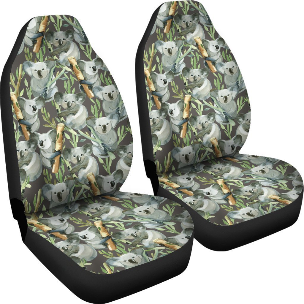 Colorful Koala Pattern Print Universal Fit Car Seat Cover-grizzshop