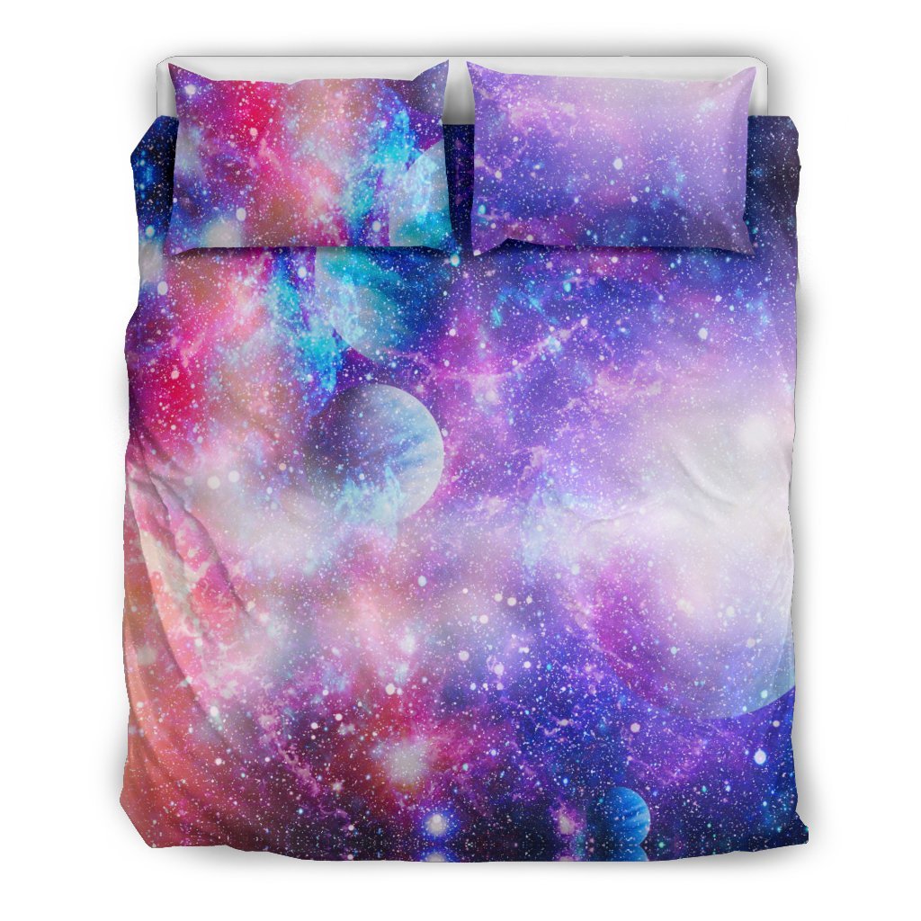 Colorful Star Galaxy Space Print Duvet Cover Bedding Set-grizzshop