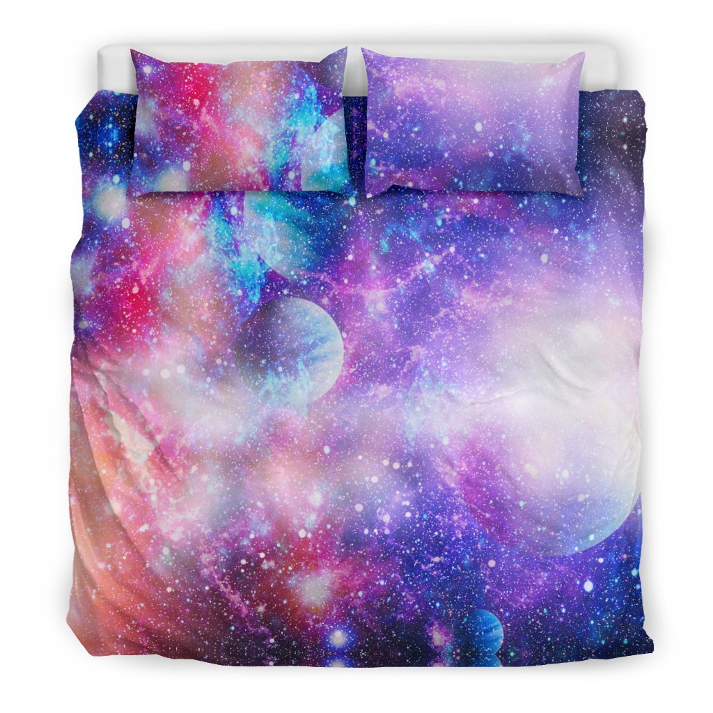 Colorful Star Galaxy Space Print Duvet Cover Bedding Set-grizzshop