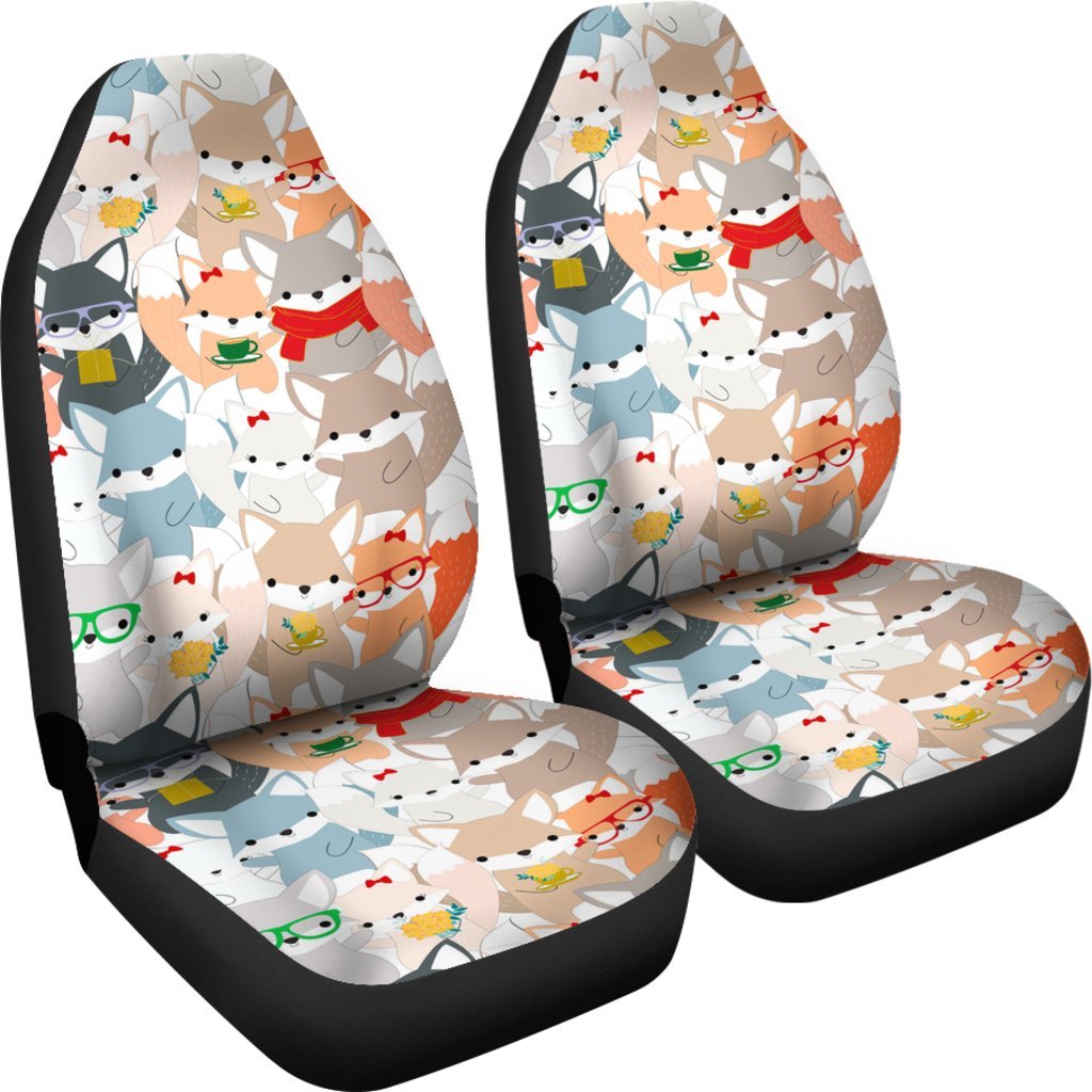 Colorul Fox Pattern Print Universal Fit Car Seat Cover-grizzshop