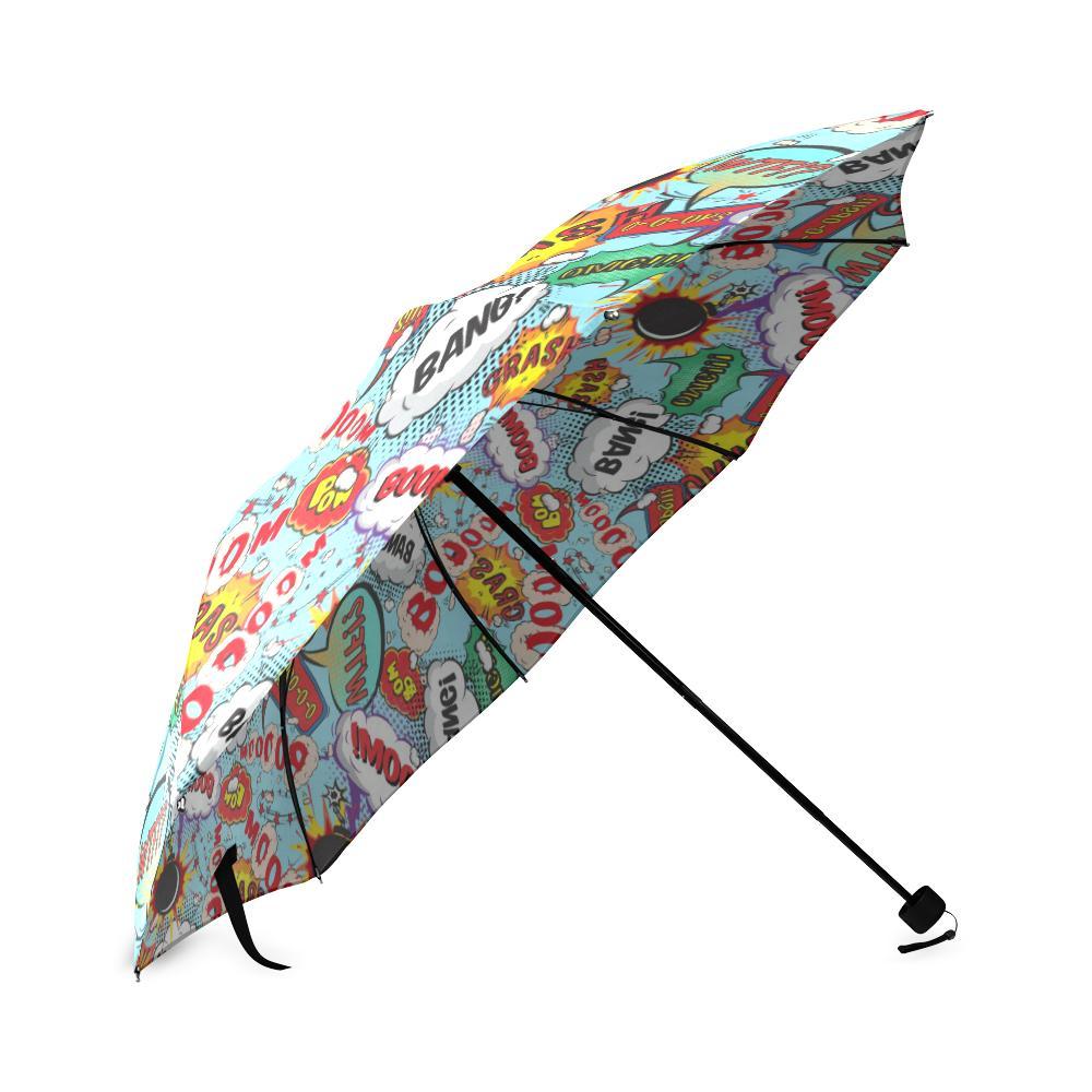 Comic Book Strip Pattern Print Foldable Umbrella-grizzshop