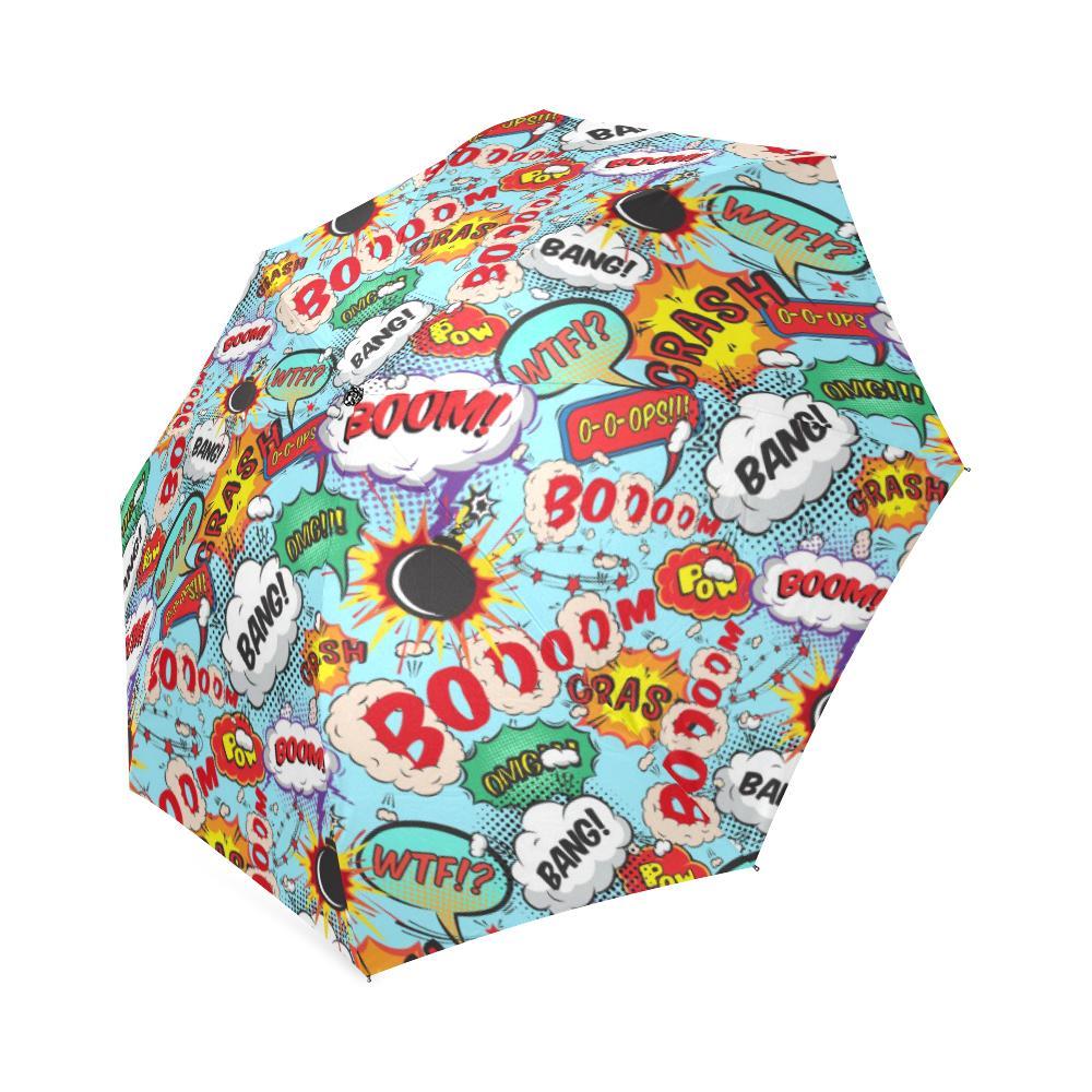 Comic Book Strip Pattern Print Foldable Umbrella-grizzshop
