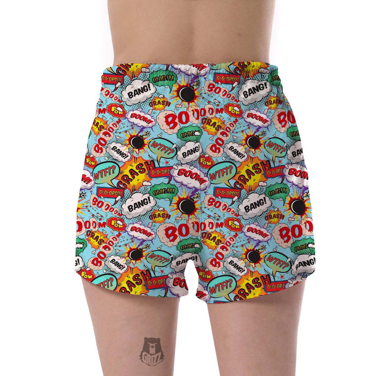 Comic Book Strip Pattern Print Women's Shorts-grizzshop