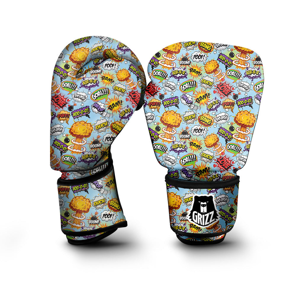 Comics Book Speech Print Pattern Boxing Gloves-grizzshop