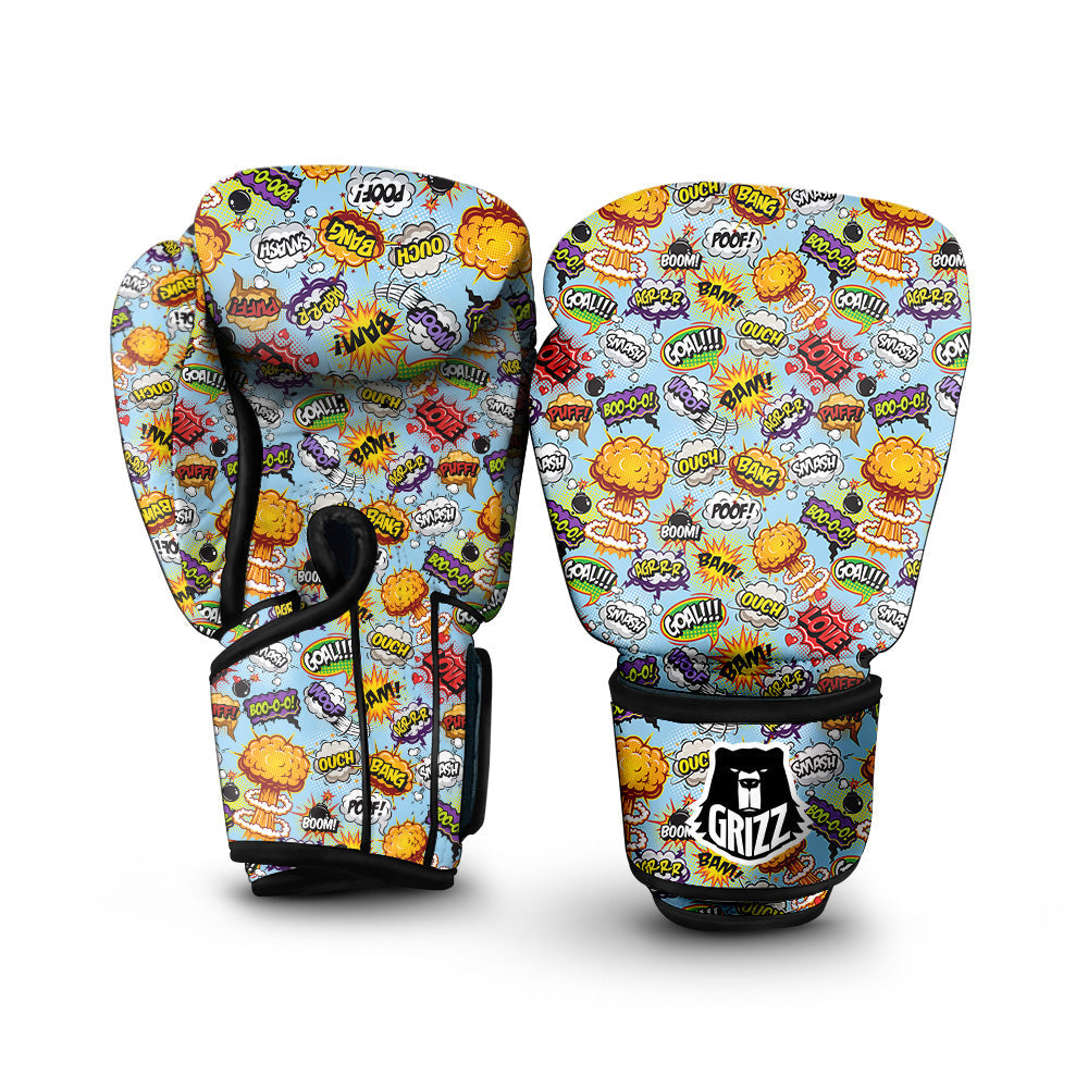 Comics Book Speech Print Pattern Boxing Gloves-grizzshop
