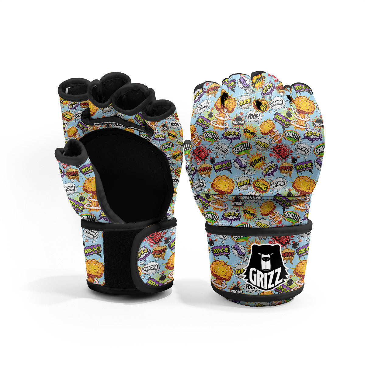 Comics Book Speech Print Pattern MMA Gloves-grizzshop
