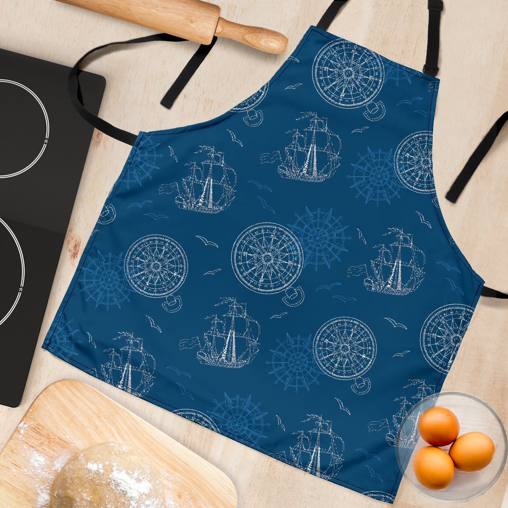 Compass Direction Pattern Print Women's Apron-grizzshop